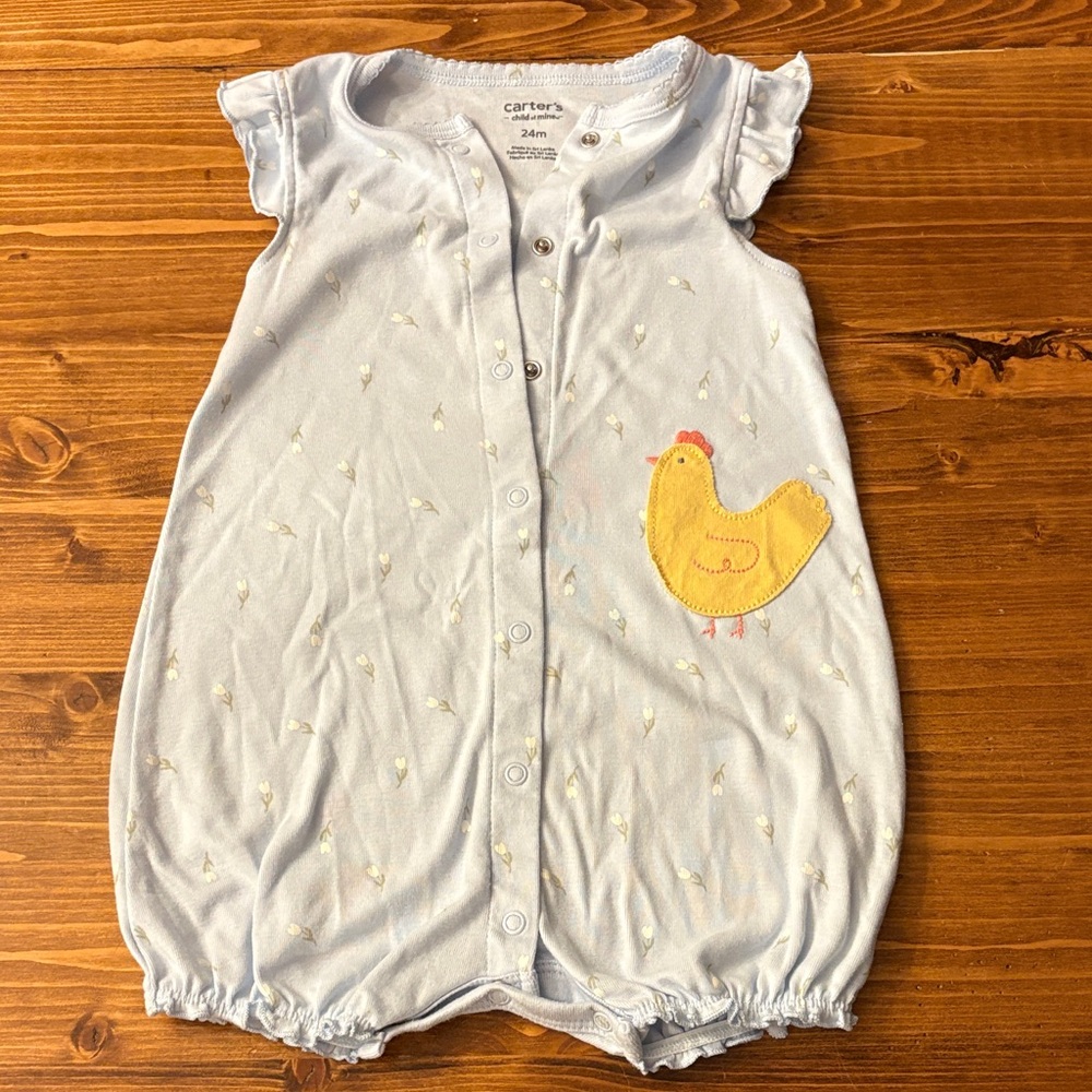 Carter's Light Blue Chicken Print Sleep Sack